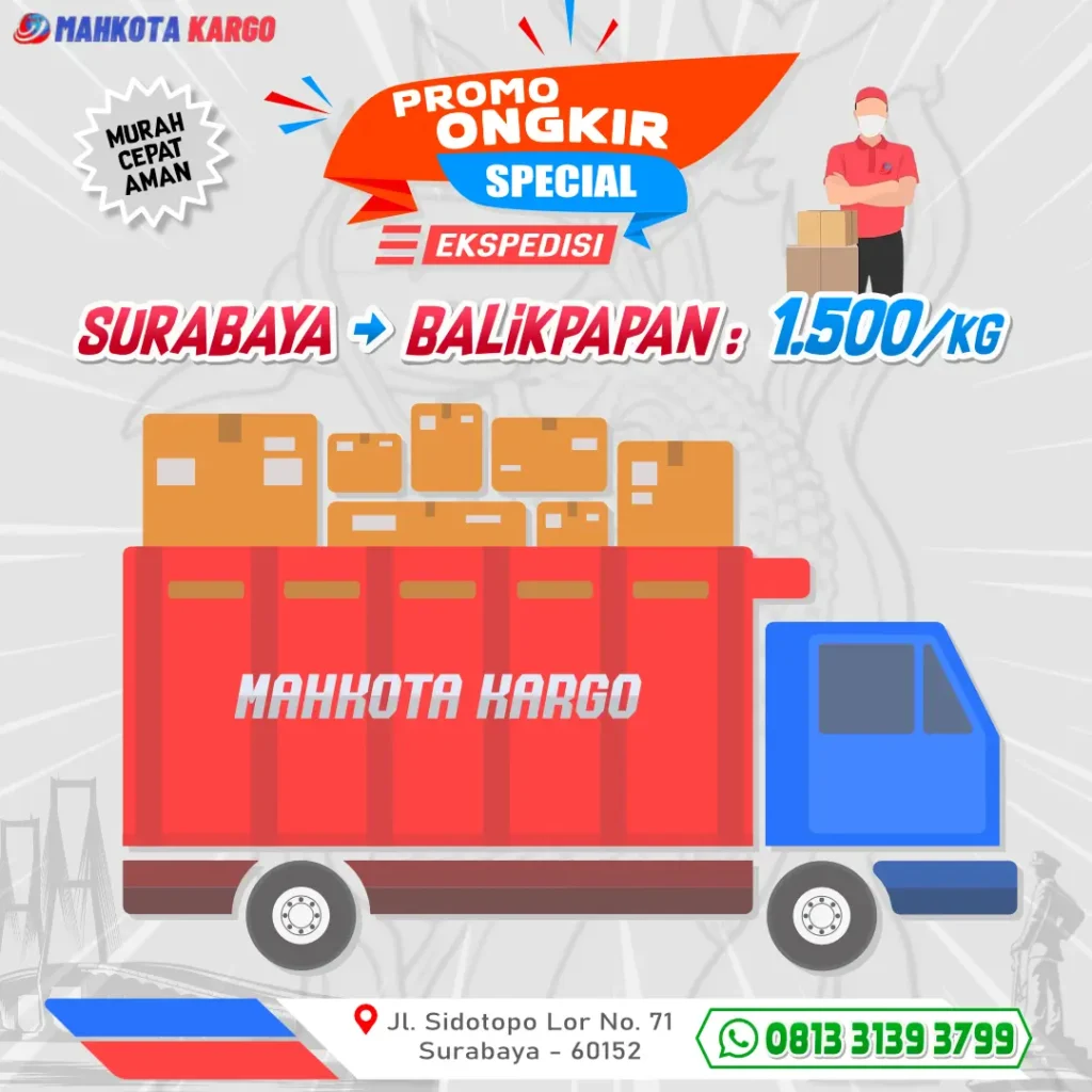 Jasa Ekspedisi Kargo Surabaya Kalimantan